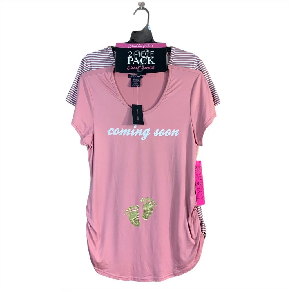 NWT - Violet and Ruby Maternity Tops (Size: L)